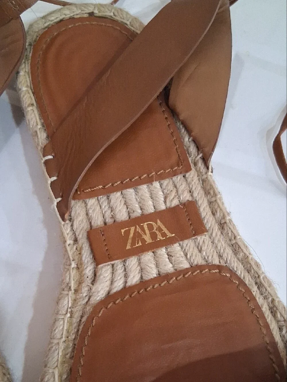 Zara tan leather